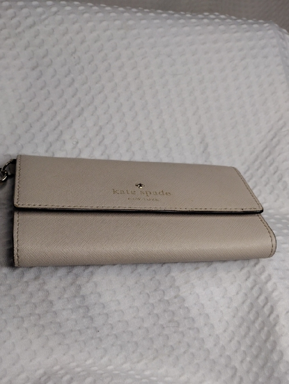 kate spade Beige Saffiano Leather Wristlet Clutch - Picture 5 of 8
